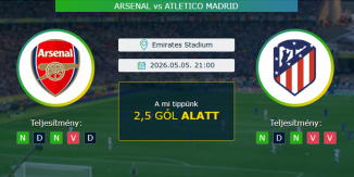 Arsenal - Atletico Madrid 05.05.2026. Tippek Bajnokok Ligája