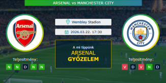 Arsenal - Manchester City 22.03.2026. Tippek Angol Ligakupa