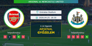 Arsenal - Newcastle United 25.04.2026. Tippek Premier League
