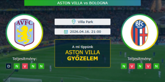 Aston Villa - Bologna 16.04.2026. Tippek Európa-liga