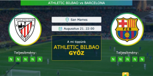 Athletic Bilbao – Barcelona 21.08.2021 Tippek La Liga