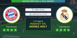 Bayern München - Real Madrid 30.04.2024. Tippek Bajnokok Ligája