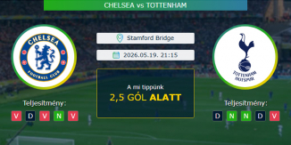 Chelsea - Tottenham 19.05.2026. Tippek Premier League