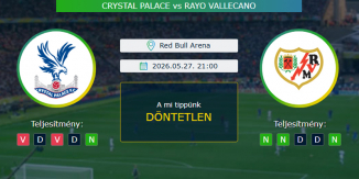 Crystal Palace - Rayo Vallecano 27.05.2026. Tippek Európa-konferencialiga