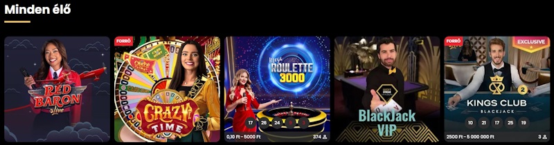 EmirBet kaszinó élő játékok