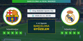 Barcelona - Real Madrid 11.01.2026. Tippek Spanyol Szuperkupa
