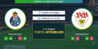 FC Porto - VfB Stuttgart 19.03.2026. Tippek Európa-liga