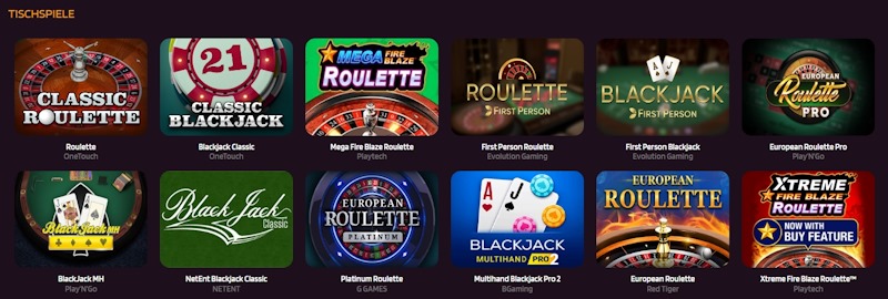 HappySlots Casino Tischspiele