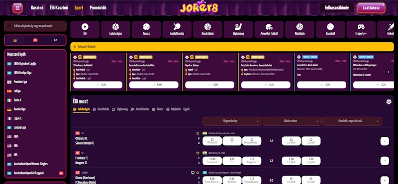 Joker8 sportfogadás
