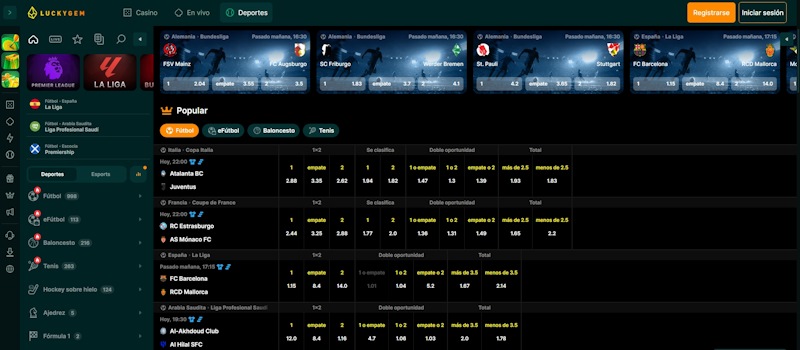 Lucky Gem apuestas deportivas