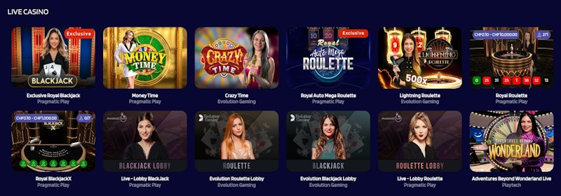 LyraBet Casino Live Spiele