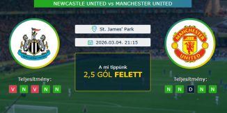 Newcastle United - Manchester United 04.03.2026. Tippek Premier League