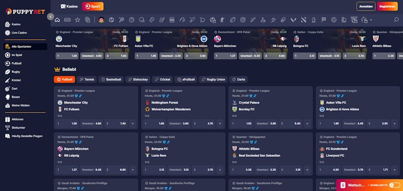 Puppybet Sportwetten