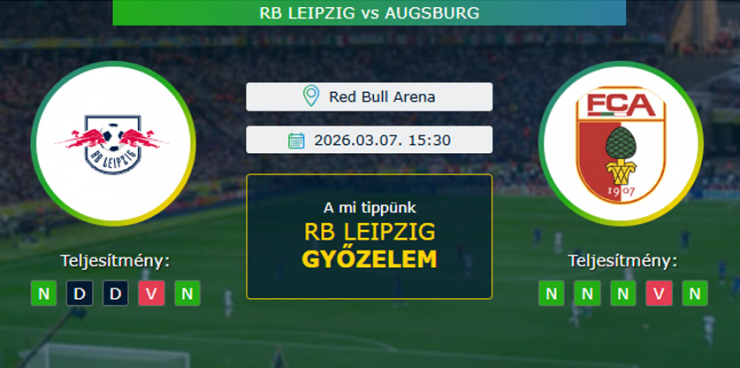 RB Leipzig - Augsburg 07.03.2026. Tippek Bundesliga
