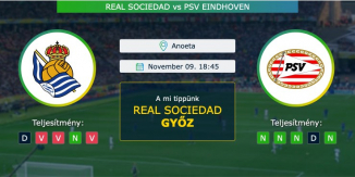 Real Sociedad – Psv Eindhoven 09.12.2021 Tippek Európa Liga