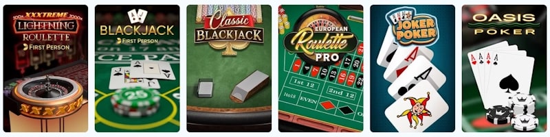 Slots Palace kaszinó asztali játékok
