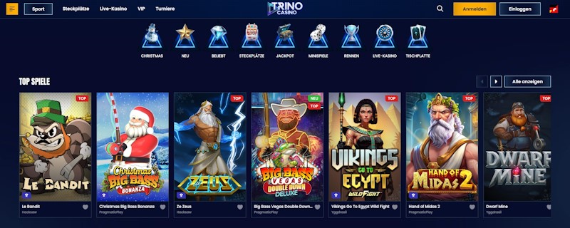 TrinoCasino Casino-Bereich
