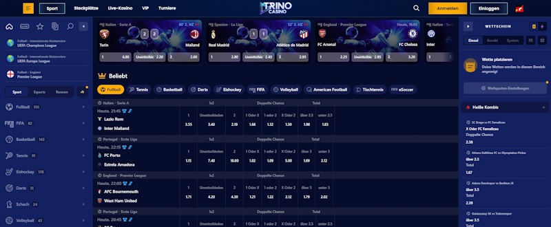 TrinoCasino Sportwetten