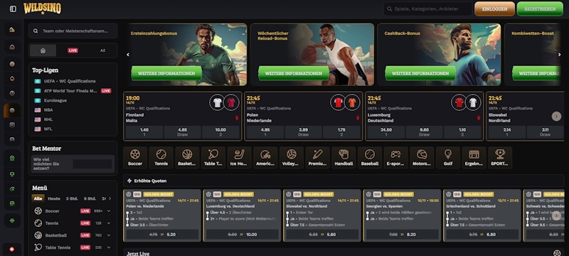 Wildsino Sportwetten