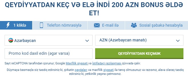 1xBet giriş və qeydiyyatdan keçmək üsulları