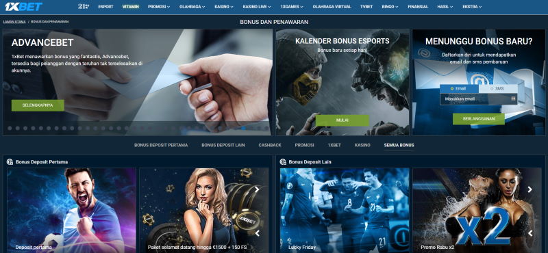 1xbet Online Sports Betting bonus dan promosi