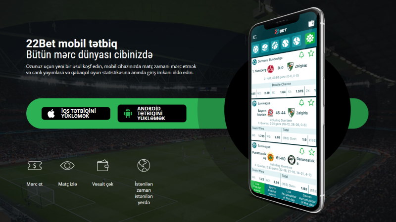 22Bet mobil tətbiq