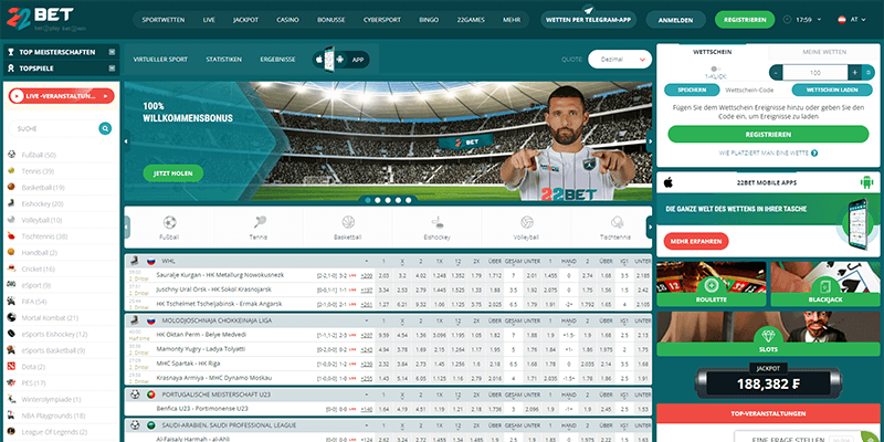 22bet sportwetten