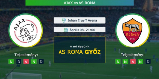 Ajax – AS Roma 08.04.2021 Tippek Európa Liga