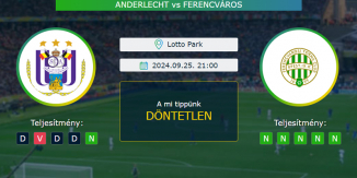 Anderlecht - Ferencváros 24.09.2024. Tippek Európa-liga