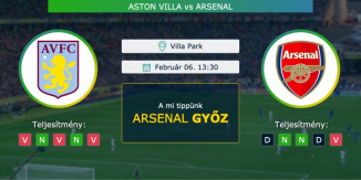 Aston Villa – Arsenal 06.02.2021 Tippek Premier League