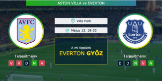 Aston Villa – Everton 13.05.2021 Tippek Premier League