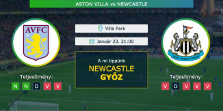 Aston Villa – Newcastle 23.01.2021 Tippek Premier League