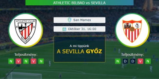 Athletic Bilbao - Sevilla 31.10.2020 Tippek La Liga