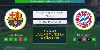 Barcelona - Bayern München 23.10.2024. Tippek Bajnokok Ligája