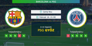 Barcelona – PSG 16.02.2021 Tippek Bajnokok Ligája