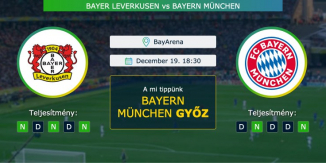 Bayer Leverkusen – Bayern München 19.12.2020 Tippek Premier League