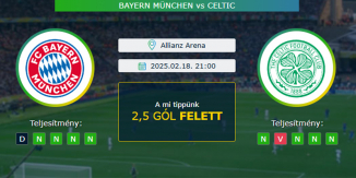 Bayern München - Celtic 18.02.2025. Tippek Bajnokok Ligája