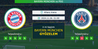 Bayern München - PSG 26.11.2024. Tippek Bajnokok Ligája