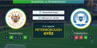 Blackpool – Peterborough 23.03.2021 Tippek League One