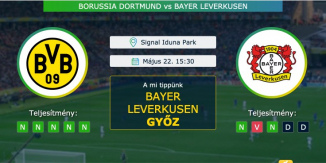 Borussia Dortmund – Bayer Leverkusen 22.05.2021 Tippek Bundesliga