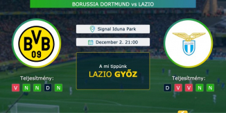 Borussia Dortmund – Lazio 02.12.2020 Tippek Bajnokok Ligája