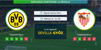 Borussia Dortmund – Sevilla 09.03.2021 Tippek Bajnokok Ligája