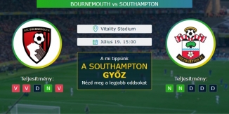 Bournemouth - Southampton 19.07.2020 Tippek LaLiga