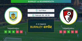 Burnley – Bournemouth 09.02.2021 Tippek FA Kupa