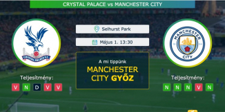 Crystal Palace – Manchester City 01.05.2021 Tippek Premier League