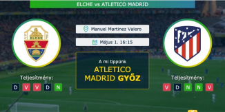 Elche – Atletico Madrid 01.05.2021 Tippek La Liga