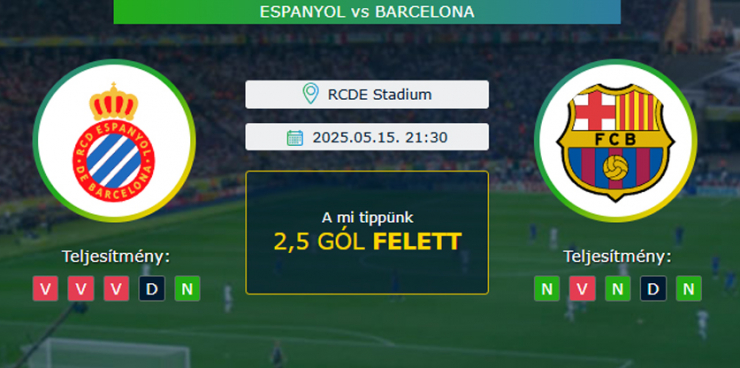 Espanyol - FC Barcelona 15.05.2025. Tippek LaLiga