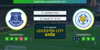 Everton – Leicester City 27.01.2021 Tippek Premier League