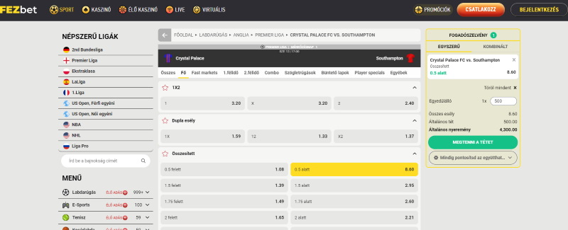 FEZbet vélemények - Sportfogadás folyamata