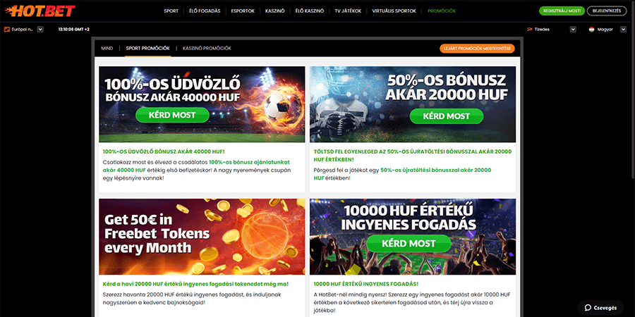 Hotbet sportfogadási bónusz